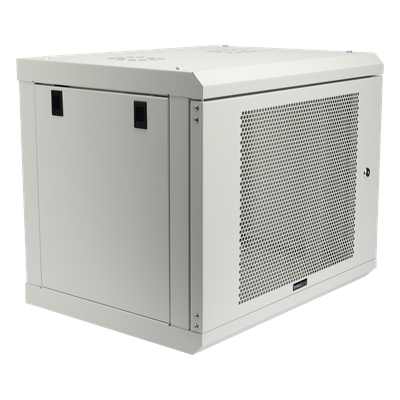 Gabinete de Pared de 9U con Puerta Perforada 455 mm de Profundidad, Rack de 19'', Acero Reforzado Color Blanco - Imagen 3