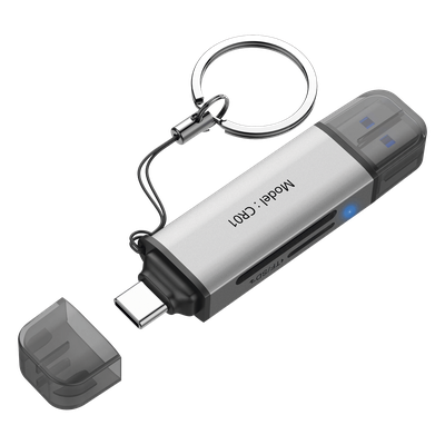 Lector de Tarjetas 2 en 1 / Conector Dual USB-A y USB-C / Soporta SD y Micro SD / 5 Gbps / Aleación de Aluminio - Imagen 3