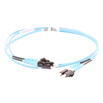 Jumper de Fibra Optica Multimodo 50/125 OM3, LC-LC Duplex, OFNR (Riser), Color Aqua, 2 Metros (6.56 Pies) - Imagen 3