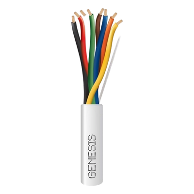 Carrete de 305 Metros (1000 Pies) / Cable de Cobre / 8x18 AWG  / Plenum / Para Interior / Color Blanco / Para Aplicaciones de Alarmas de Intrusión/Control de Acceso/ Automatización / Interfonos y Tv Porteros