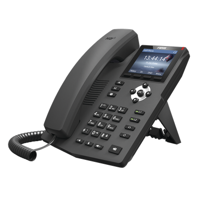 Teléfono IP empresarial para 2 lineas SIP con pantalla LCD de 2.8 pulgadas a color, puertos Gigabit y conferencia de 3 vías, PoE 