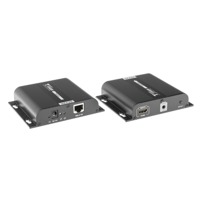Kit Extensor HDMI para distancias de 120 metros / Resolución 4K @ 30Hz / Cat 5e/6 / Soporta conexión Uno a Uno y Uno a Muchos / Hasta 253 Rx / HDbitT / Soporta control remoto del equipo fuente.