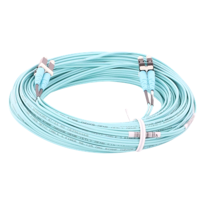 Jumper de Fibra Optica Multimodo 50/125 OM4, LC-LC Duplex, OFNR (Riser), Color Aqua, 20 Metros (65.62 Pies) - Imagen 4