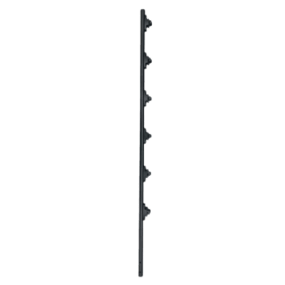 Poste de Paso / Tubo de Acero Galvanizado / Diámetro 1" / Longitud 140 cm / 6 Aisladores / Color Negro / 1 KG