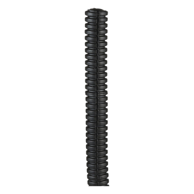 Tubo Corrugado Abierto para Protección de Cables, .25in (6.4 mm) de Diámetro, 30.5 m de Largo, Color Negro