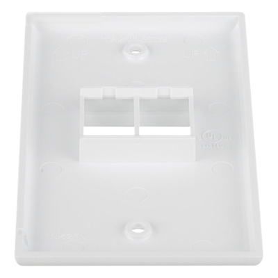 Placa de Pared Vertical, Salida Para 2 Puertos Keystone, Color Blanco - Imagen 5