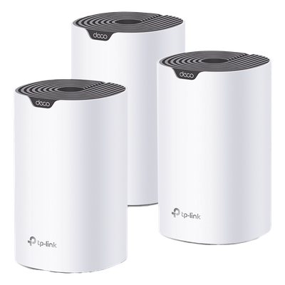 Kit 3 Routers Inalámbricos MESH Interior para Hogar / Doble Banda Wi-Fi 5 AC1900 Mbps / 3 Puerto Gigabit WAN/LAN / 3 Antenas Internas / Administración Mediante la App Deco (iOS, Android) 