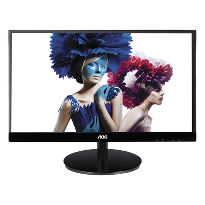 Monitor  LED de 27", Resolución 1920 x 1080 Pixeles con Entradas de Video VGA / HDMI con MHL / Displayport. Panel IPS con Marco Esbelto y Bocinas Integradas