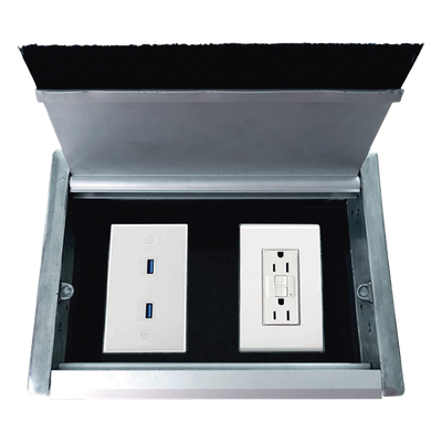 Caja Universal Vacía de 2 Módulos para Instalación en Escritorio (Voz, Datos, Video, Contactos Eléctricos), (No Incluye Accesorios) - Imagen 7