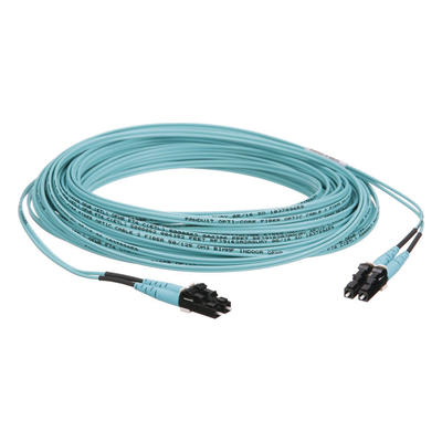 Jumper de Fibra Optica Multimodo 50/125 OM3, LC-LC Duplex, OFNR (Riser), Color Aqua, 15 Metros (49.21 Pies) - Imagen 3