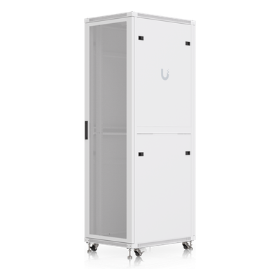 UACC Rack Cabinet 42U (600 × 800 mm) – Gabinete de Piso Totalmente Ensamblado con Ventiladores Integrados, Paneles Removibles, Ruedas con Seguro y Puerta Frontal Perforada para Óptimo Flujo de Aire