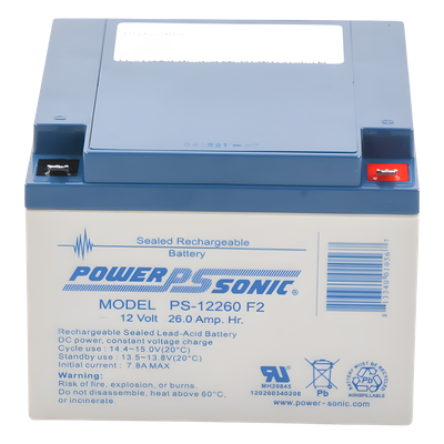 Batería 12V, 26AH, Para Respaldo, Tecnologías AGM/VRLA, 5 Años Vida Útil, Terminales F2, Reconocida UL - Imagen 5