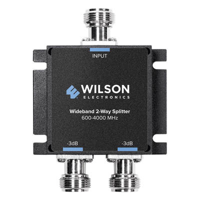 Divisor de potencia (Splitter) de dos vías para 600-4000 MHz.