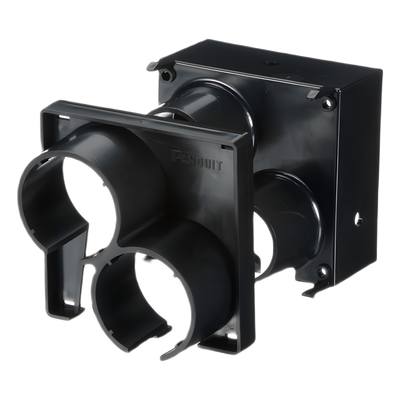 Tapa con 2 Salida a Tubo Corrugado de 1.5in (38mm), Para uso con Canaletas 4X4 FiberRunner™, Color Negro - Imagen 4