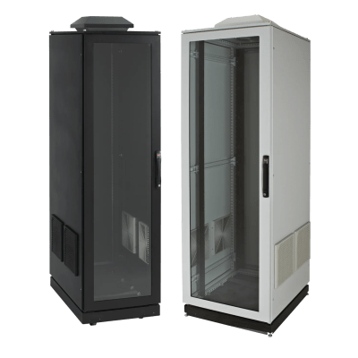 Gabinete de Telecomunicaciones ProLine V/D, 700 mm de Ancho, 800 mm de Profundidad, Ventilador Tipo 1 / Filtro 600 CFM, 42 UR, Color Gris Claro