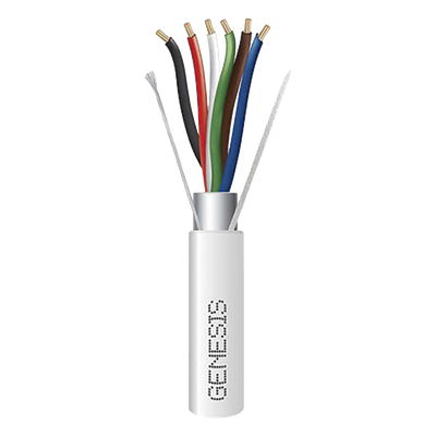 Bobina de 305 m (1000 ft) / Cable para Alarma 6x18 AWG / Blindado / Plenum / Blanco