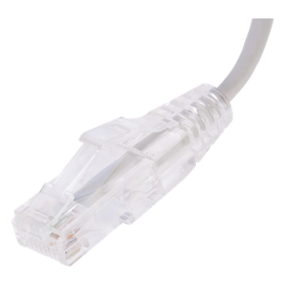 Cable de Parcheo Slim UTP Cat6 - 20 cm (7.87 Pulgadas) Gris Diámetro Reducido (28 AWG) - Imagen 4