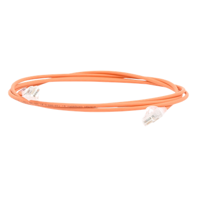 Patch Cord MC6 Modular Cat6 UTP, CM/LS0H, 2.13 Metros (7 Pies), Color Naranja, Diámetro Reducido (28AWG) - Imagen 5