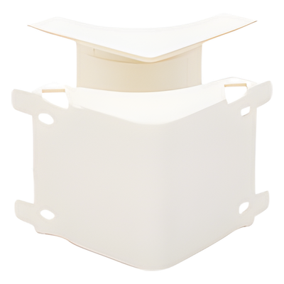 Esquinero interior, para uso con canaleta T45, Material PVC Rígido, Color Blanco Mate - Imagen 4