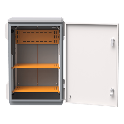 Gabinete de Acero Ventilado para Exterior 380 x 660 x 240 mm con Rieles DIN y 4 Placas Laterales para Montaje de Equipos por Fuera - Imagen 6