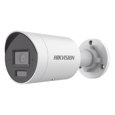 [Dual Light + 2 Micrófonos Integrados] Bala IP 8 Megapixel (4K) / Lente 2.8 mm / 40 mts Luz Blanca + 40 mts IR / ACUSENSE / Exterior IP67 / WDR 120 dB / PoE  / Micro SD / Metal / ACUSEEK