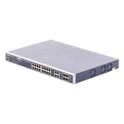 Switch Administrable 16 puertos 10/100/1000 802.3at PoE 230W y 4 puertos GigabitTP/SFP Combo - Imagen 4