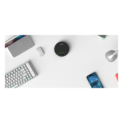 Yealink SP92, altavoz portátil con micrófono integrado, Bluetooth 5.3 con adaptador USB-C/A, alcance de captación de voz de 4 m, 20 horas de conversación, cancelación de ruido con IA. - Imagen 5