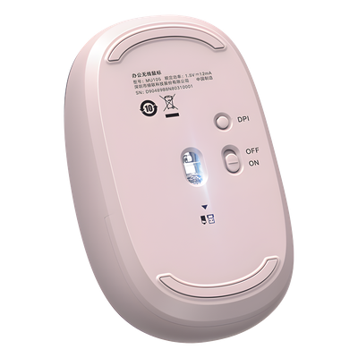 Mouse Inalámbrico 2.4G 800/1200/1600/2400 DPI | Función de 3 botones | Alcance 10m | Silencioso | Ergonómico | Anti-caída y Anti-interferencias | Batería Alcalina AA incluida | Color Dusty Pink. - Imagen 3