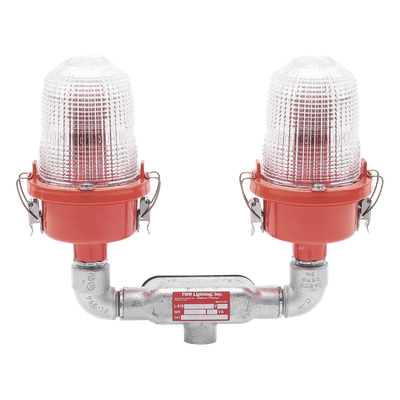 Lámpara de Obstrucción Roja Certificada/ Luz Fija Tipo L-810 Doble LED/ 120 - 240 Vca/ Luz Infraroja - Imagen 5