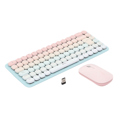 Paquete de Teclado y Mouse | 85 teclas en Español | Bluetooth y 2.4GHz | Mouse Ambidiestro | Sensor de DPI ajustable | Efectos de Iluminación del Teclado | Amplia compatibilidad | Color Rosa. - Imagen 4