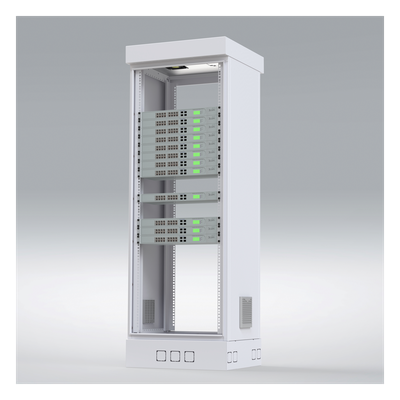 Gabinete para Piso, Capacidad, 31 Unidades de Rack, Doble puerta y Postes frontales e intermedios ajustables, Color Blanco, Se envía el Gabinete Armado. - Imagen 5