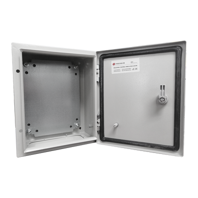 Gabinete de Acero IP66 Uso en Intemperie (300 x 400 x 200 mm) con Placa Trasera Interior de Metal y Compuerta Inferior Atornillable (Incluye Chapa y Llave T). - Imagen 6