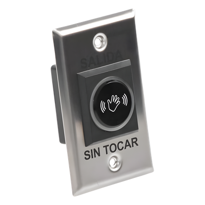 Botón de Salida sin Contacto / Sensor IR / Iluminado / Normalmente Abierto y Cerrado / Distancia Ajustable de Detección / Rele Ajustable de 0.5 a 30 Segundos / Uso Interior - Imagen 4