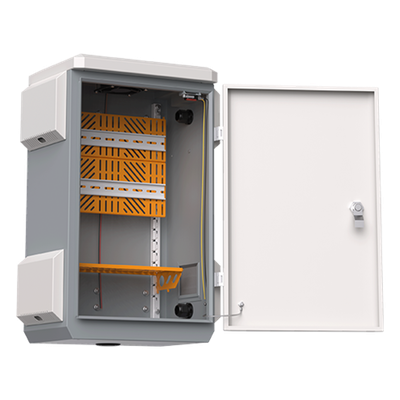 Gabinete de Acero Ventilado para Exterior 680 x 480 x 315 mm con Rieles DIN y 4 Placas Laterales para Montaje de Equipos por Fuera - Imagen 8