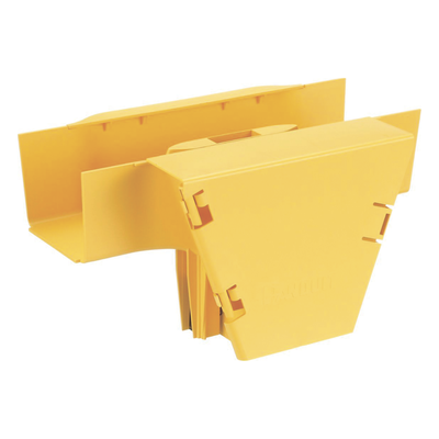 Accesorio en T con Conexión Horizontal y Bajada Vertical a 90º, Para Canaletas FiberRunner™ 4x4, Color Amarillo - Imagen 4