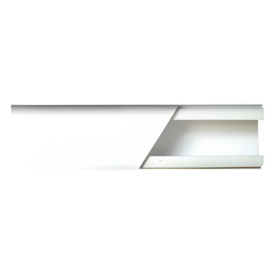 Canaleta color blanco de PVC auto extinguible de una vía, 20 x 17 tramo 2.5m (5201-01250)