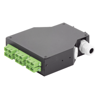 Distribuidor de Fibra Óptica para Riel Din, 6 Acopladores SC/APC Duplex Monomodo con Charola de Empalme - Imagen 3