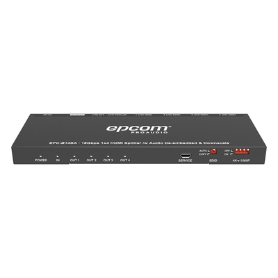 Splitter HDMI 1x4 | 1 Entrada a 4 salidas (Simultaneas) | 4K@60Hz | Extractor de Audio | Down Scaler | HDR 4:4:4 | EDID | 18Gbps - Imagen 3
