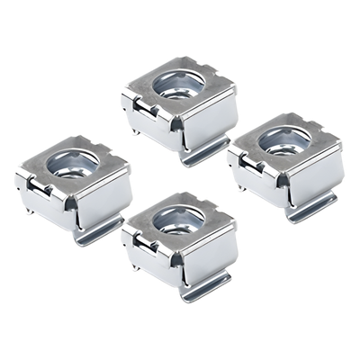 Tuercas Enjauladas para Rack / Kit de 4 Piezas / Instalación sin Herramientas / Acero Resistente a Corrosión