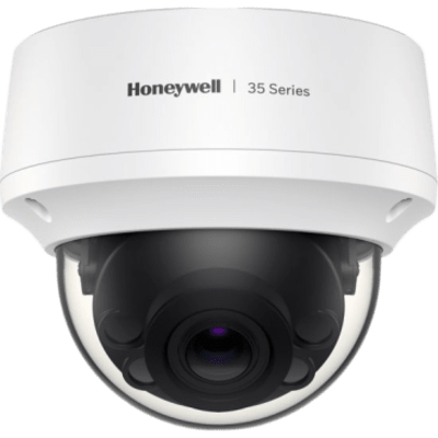 Cámara Mini Domo IP Serie 35 de 5 megapíxeles, lente varifocal motorizado 2.7-13.5 mm, IR 50 m, WDR 120 dB, IP66/IP67/IK10