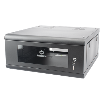 Gabinete de Pared con Puerta de Cristal Templado, 635mm de Profundidad, 4U Rack de 19'', Acero Reforzado - Imagen 4