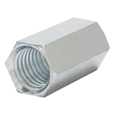 Cople hexagonal roscado cuerda maquina galvanizado de 6.5 mm (1/4")