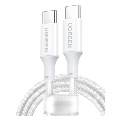 Cable USB-C a USB-C | 2 Metros | Potencia de Carga 100W | 20V 5A | PD3.0 | QC4.0/3.0/2.0 | FPC | AFC | 480 Mbps | Chip E-Market | Compatible con IPhone 15 | Carcasa de Aluminio | Nylon Trenzado.