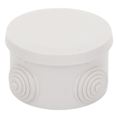 Caja Derivación-Conexión de Plástico Circular con 4 Glándulas de Goma (70 diámetro X 48 alto mm). Para Instalaciones Comerciales, Residenciales e Industriales. Cerrado a Presión. - Imagen 7