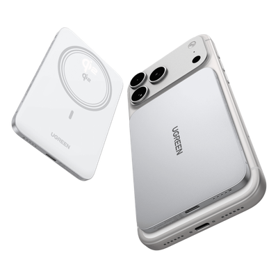 Power Bank Magnético Inalámbrico / 5000 mAh / 20W USB-C PD3.0 + 15W Carga Inalámbrica / Compatible MagSafe y Qi / Diseño Ultrafino 8.6 mm (0.3 in) / Carga Simultánea Cable + Inalámbrica / Baterí - Imagen 3