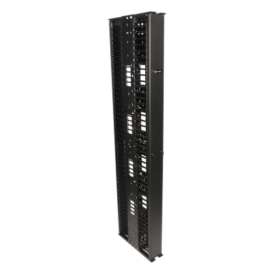 Organizador RouteIT Vertical Doble de 45UR, Fabricado en Acero Laminado en Frío 16AWG, 10in (254 mm) de Ancho 