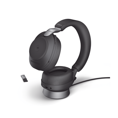 Jabra Evolve2 85, Auricular stereo versión MS con cancelación de ruido activa, dongle USB-A indicador de ocupado (Busylight)(28599-999-999) - Imagen 3