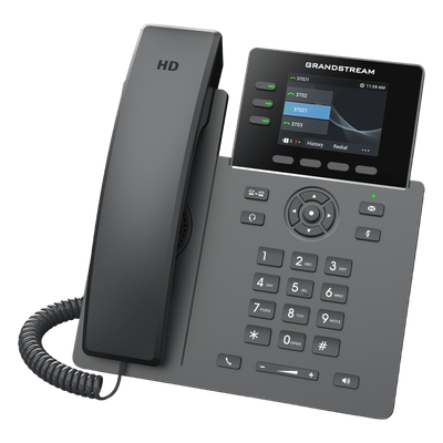 Teléfono IP Grado Operador / 3 Líneas / 12 Botones Virtuales Multiuso / Pantalla LCD 2.8 Pulgadas / Puertos Gigabit con PoE / Audio HD / Compatible con GDMS - Imagen 5