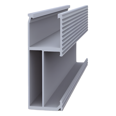 Riel 5 para montaje de módulos fotovoltaicos de aluminio anodizado de 2700mm.