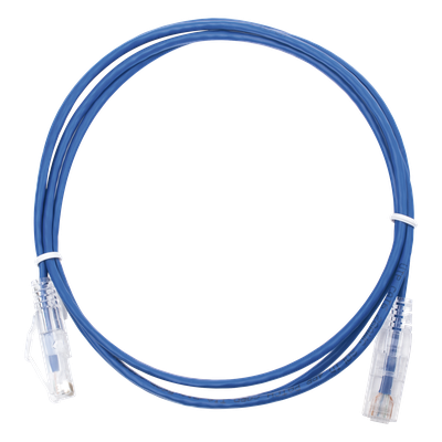 Cable de Parcheo Slim UTP Cat6 - 1.5 Metros (4.92 Pies) Azul Diámetro Reducido (28 AWG)